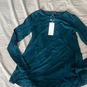 Eileen Fisher Teal Long Sleeve Top